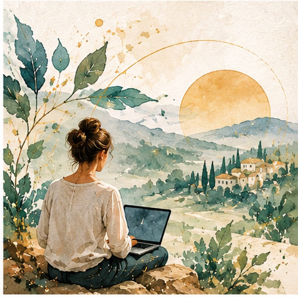 Illustrazione ad acquerello sulle collaborazioni professionali paritarie